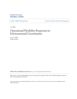 Operational Flexibility Responses to Environmental - Purdue e-Pubs
