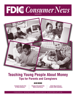 FDIC Spring Publication - Olympia Federal Savings