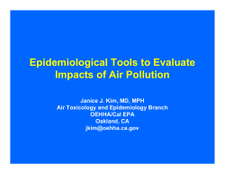 Epidemiological Tools to Evaluate Impacts of Air Pollution
