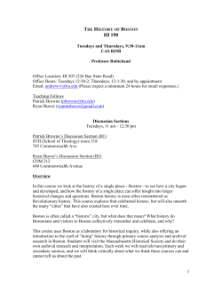 HI 190: History of Boston