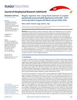 Magma injection into a long-lived reservoir to explain geodetically