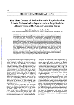 BRIEF COMMUNICATIONS The Time Course of Action Potential