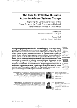 The Case for Collective Business Action to Achieve Systems Change