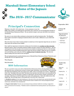 MSS Newsletter September 2016 - Norristown Area School District