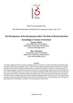 The Renaissance of the Renaissance Man? The Role of Broad