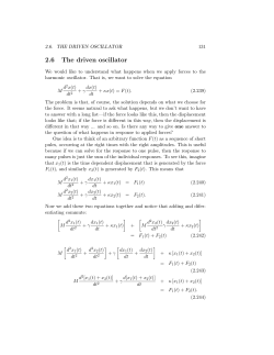 2.6 The driven oscillator