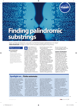 Finding palindromic substrings