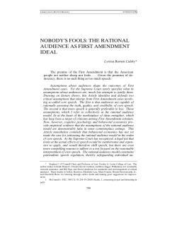 NOBODY`S FOOLS: THE RATIONAL AUDIENCE AS FIRST