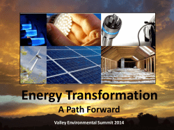 Energy Transformation - Valley Environmental Summit