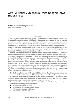 actual needs and possibilities to producing bio