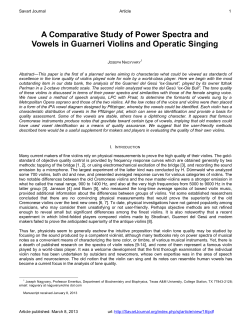 A Comparative Study of Power Spectra and Vowels
