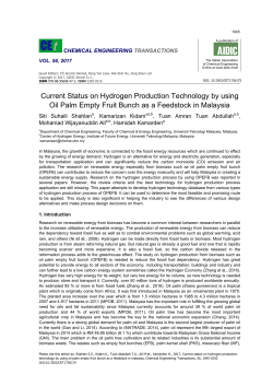 Current Status on Hydrogen Production Technology by using