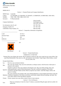 Material Safety Data Sheet Acetanilide MSDS# 00115 Section 1