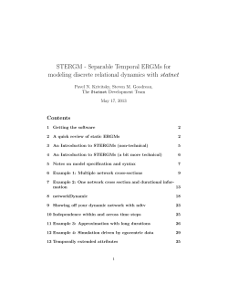 STERGM - Separable Temporal ERGMs for modeling
