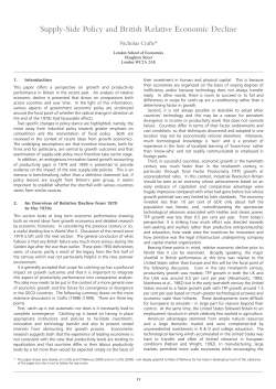Supply-Side Policy and British Relative Economic Decline