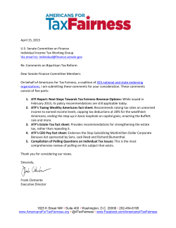 April 15, 2015 U.S. Senate Committee on Finance Individual Income