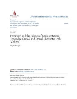 Feminism and the Politics of Representation: Towards a Critical and