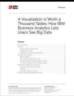 A Visualization is Worth a Thousand Tables: How IBM