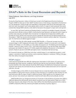 SNAP`s Role in the Great Recession and Beyond