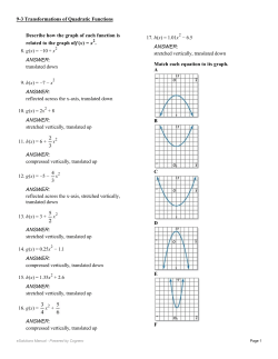 Describe how the graph of each function is related to