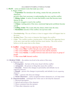 series of related events that make up a story A. Stages of Plot 1