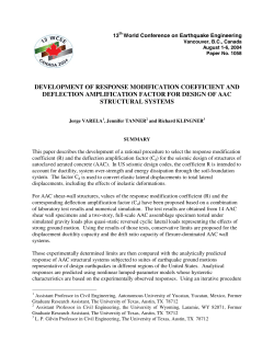 Development of Response Modification Coefficient and Deflection