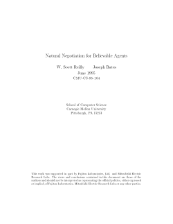 Natural Negotiation for Believable Agents