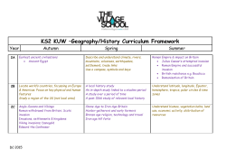 KS2 KUW &ndash;Geography/History Curriculum Framework