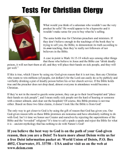 Test For Christian Clergy