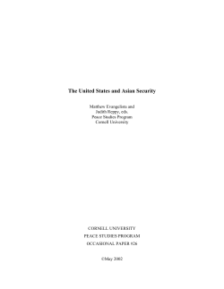 The United States and Asian Security