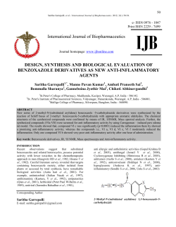 International Journal of Biopharmaceutics DESIGN, SYNTHESIS
