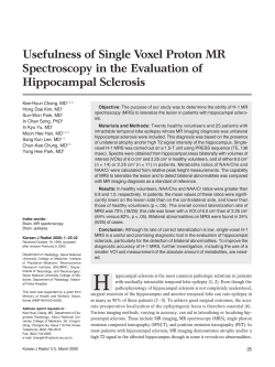 Usefulness of Single Voxel Proton MR Spectroscopy in the