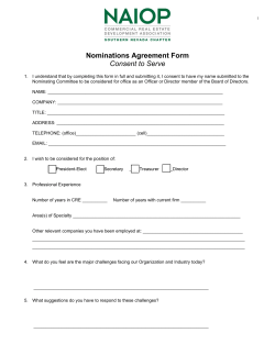 the application - NAIOP - Southern Nevada Chapter