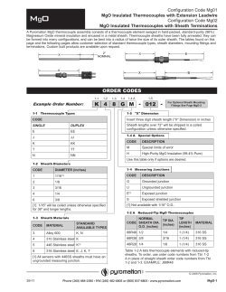Mgo Assemblies with sheath terminations