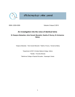 An investigation into the voice of identical twins