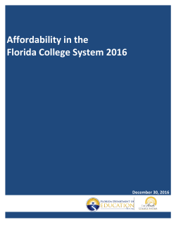 Affordability in the Florida College System 2016