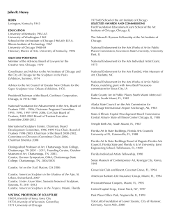John Henry`s CV