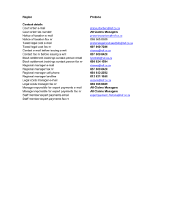 Regional Litigation Contact Details