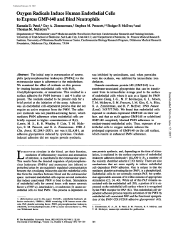 Oxygen Radicals Induce Human Endothelial Cells to Express GMP