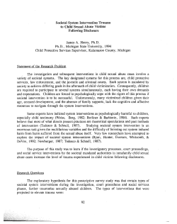 Societal System Intervention Tranma to Child Sexual Abuse Victims