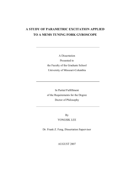 a study of parametric excitation applied to a mems tuning fork