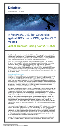 In Medtronic, US Tax Court