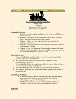 The Underground Railroad Mini-Unit