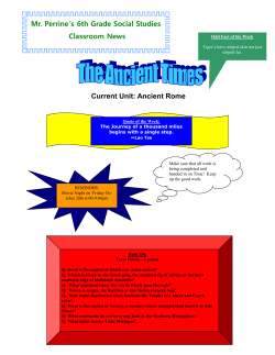 Current Unit: Ancient Rome Mr. Perrine`s 6th Grade Social Studies