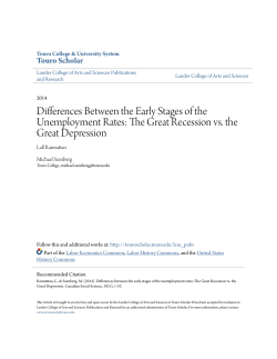 The Great Recession vs. the Great Depression
