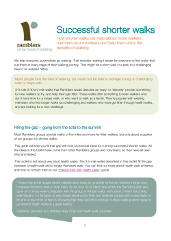 Successful shorter walks