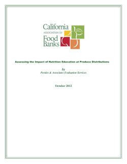 Assessing the Impact of Nutrition Education at Produce Distributions