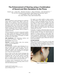 The Enhancement of Hearing using a Combination of Sound and