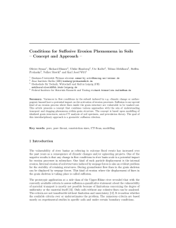 Conditions for Suffosive Erosion Phemomena in Soils &ndash; Concept