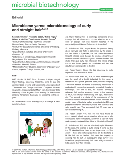 Microbiome yarns: microbiomology of curly and straight hair